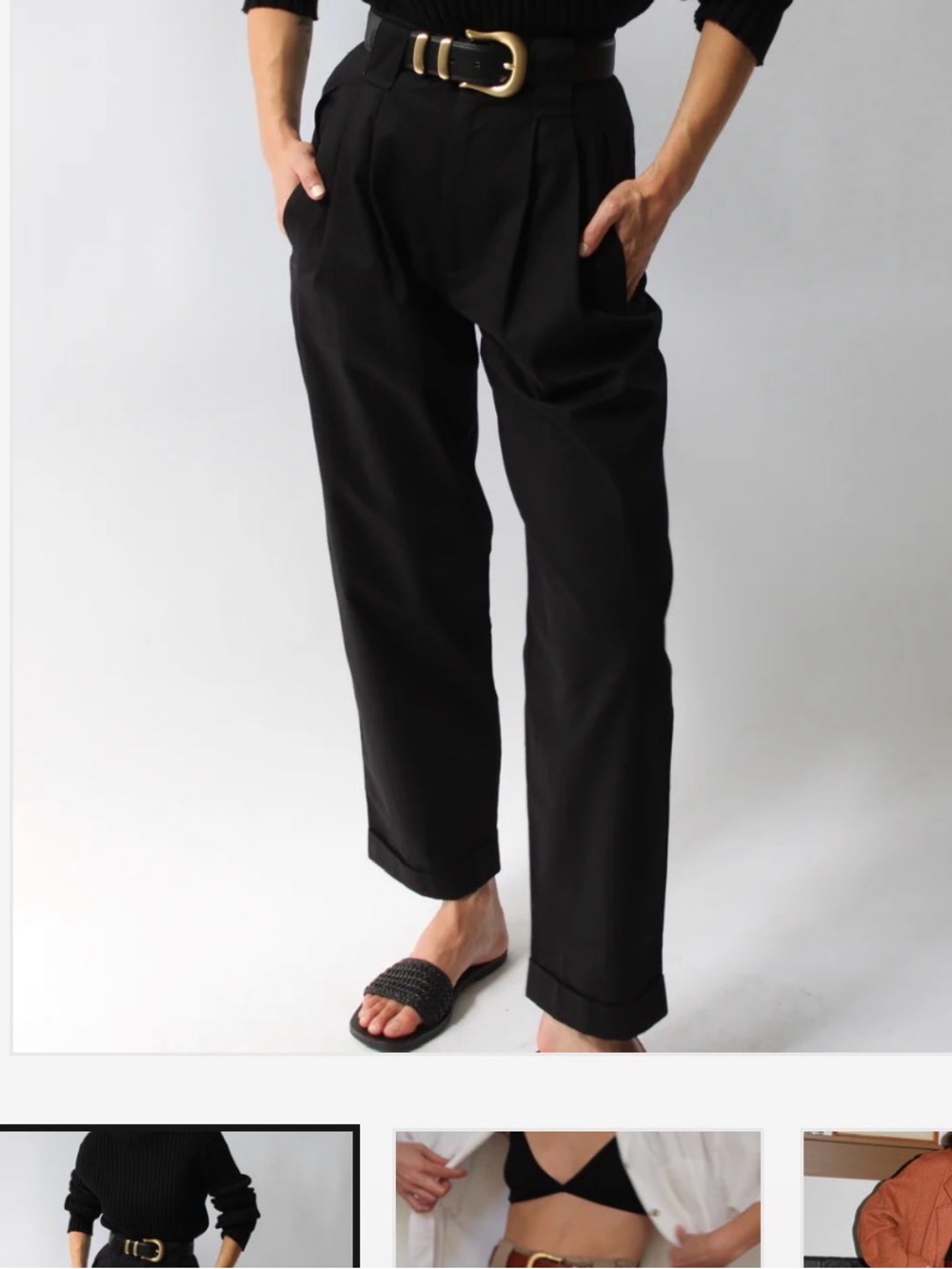 Nanin High-Rise Townes cotton twill trouser-XS